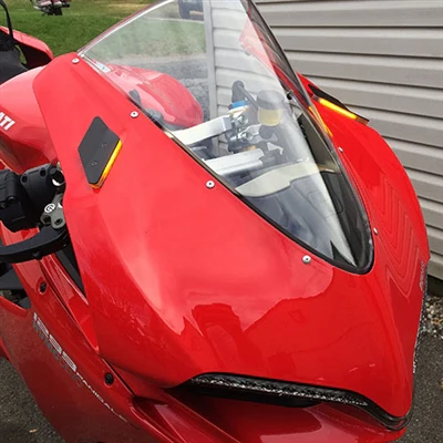 NEW RAGE CYCLES Ducati Panigale 1299 LED Mirror Block-off Turn Signals - Image 5