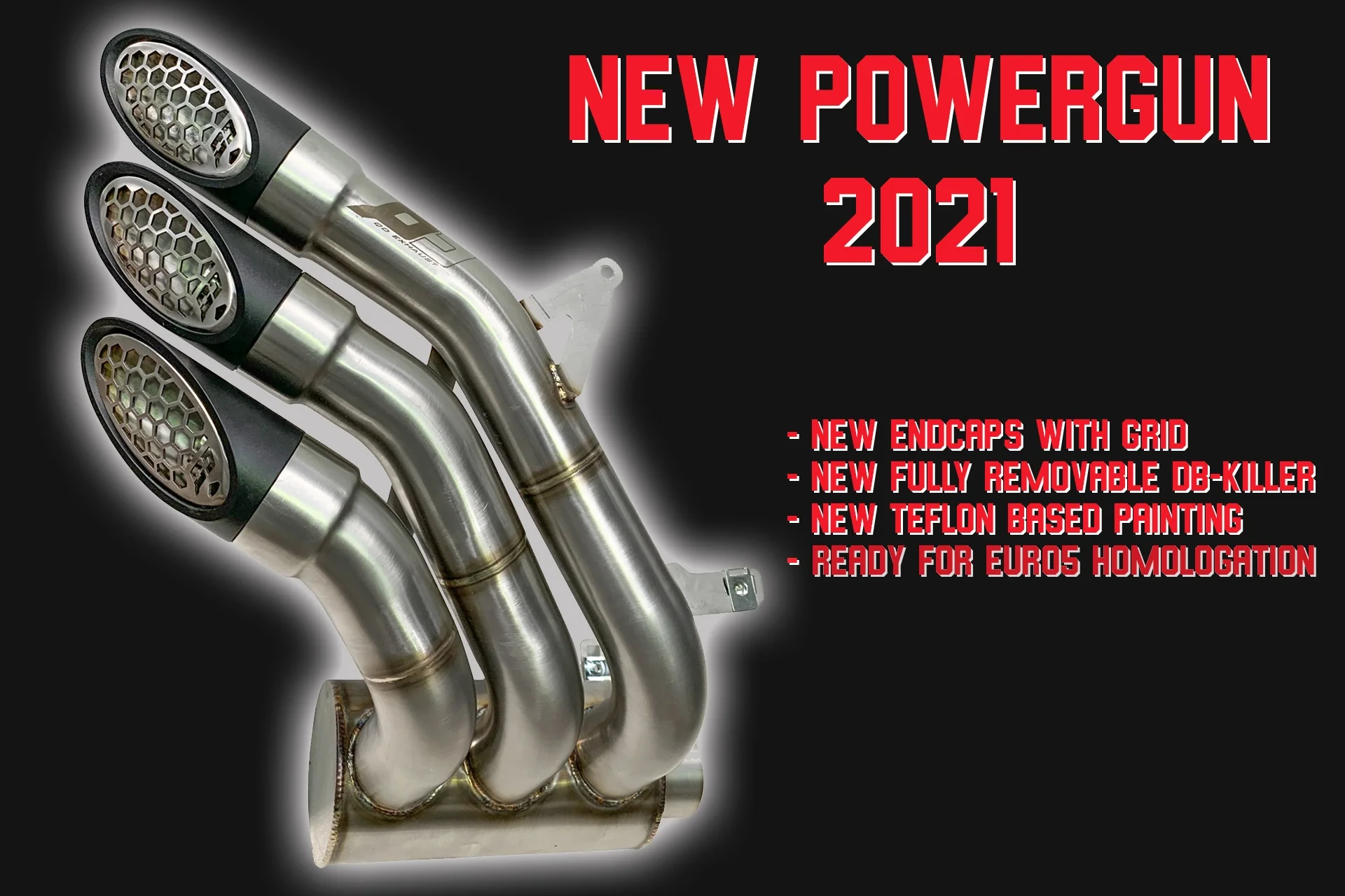 QD EXHAUST MV Agusta Rivale 800 Triple Slip-on Exhaust "Power Gun" (silver; EU homologated) - Image 4