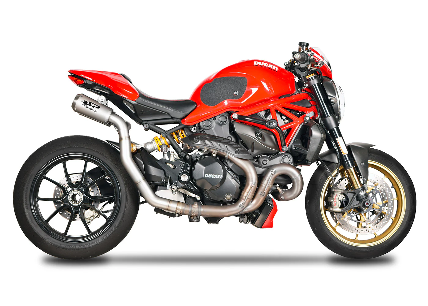 SPARK GDU0836 Ducati Monster 1200R (16/19) High Position Dual Slip-on Exhaust "MotoGP" (racing) - Image 3