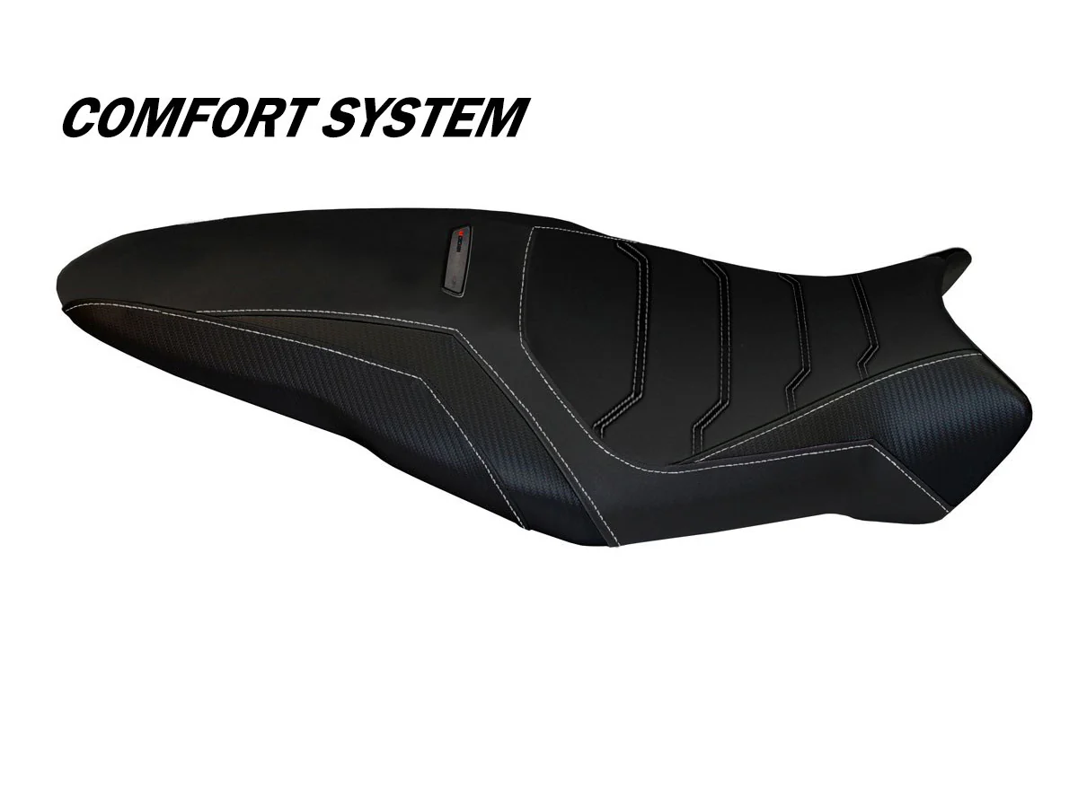 TAPPEZZERIA ITALIA Ducati Monster 1200R Comfort Seat Cover "Toledo Total Black" - Image 4